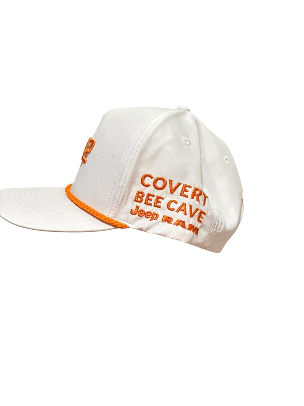 NWOT Covert Bee Cave Austin Texas 512 Rope Hat Gameday White/Orange Snapback - Picture 2 of 6